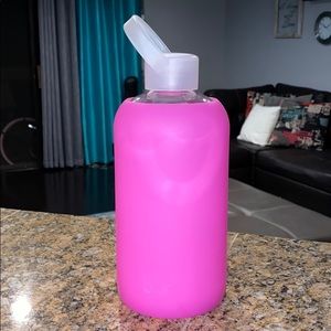 BKR Glass Water Bottle Pink